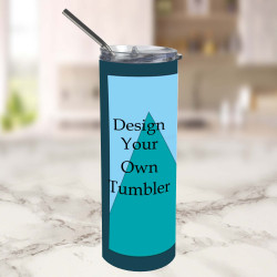 Create your own 20 oz skinny  tumbler with any background you want