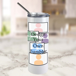 Create your own 20 oz skinny  tumbler with your own images