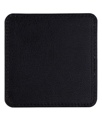 PU Leather Coaster with monogram design with black back