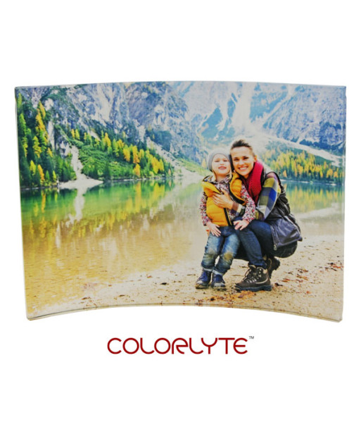 Personalized Gift Freestanding Curved Acrylic Photo Panel 5 x 7