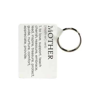Key tag with the word Mother and a definition that encapsulates the sentiment of the title