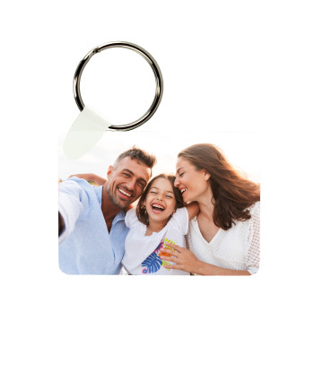 Key tag with a personal photo in a landscape orientation
