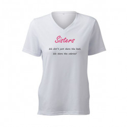 humorous women's shirt sister's we don't just share the load, we share the calories!
